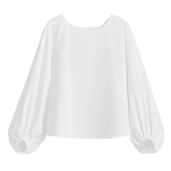 Cuyana Tops - Cuyana Poplin Open Back Shirt